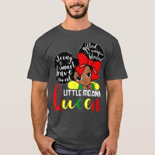 Kids Little Melanin Queen African Pride Black Hist T-Shirt
