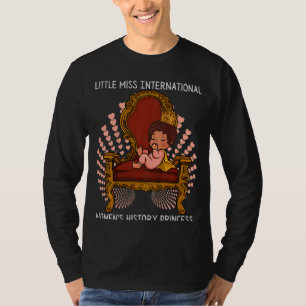 Kids Little Miss International Womens History Prin T-Shirt