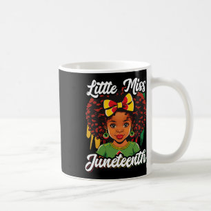 Kids Little Miss Juneteenth Shirt Girl Toddler Bla Coffee Mug