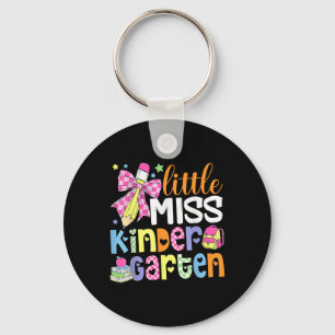 Kids Little Miss Kindergarten Girl Back To School Key Ring