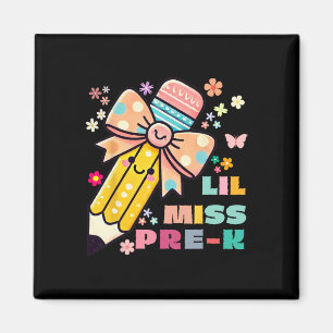 Kids Little Miss Pre K Pencil Bow For Girls Day Of Magnet