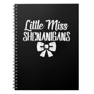 Kids Little Ms Shenanigans Cute St Patricks Day Ki Notebook