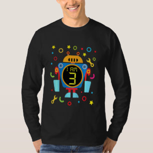 Kids Little Robot Birthday 3rd Birthday Technician T-Shirt