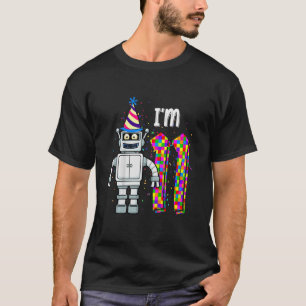 Kids Little Robot I'm 11 Year Old Robotic Science  T-Shirt