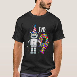 Kids Little Robot I'm 9 Year Old Robotic Science 9 T-Shirt