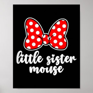 Kids Little Sister Mouse Bow Family Vacation -yout Poster