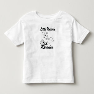Kids Little Unicorn Reader Black Logo Tee