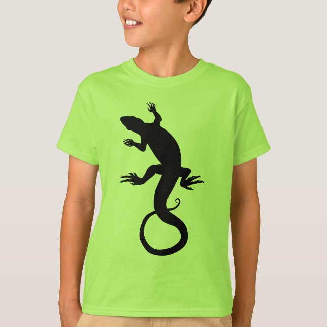 Kid's Lizard T-shirt Boys Girls Cool Reptile Shirt (Front)