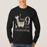 Kids Llama Birthday   Llama 9th Birthday T-Shirt<br><div class="desc">Kids Llama Birthday   Llama 9th Birthday</div>
