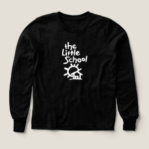 Kids Long-sleeved white logo crew