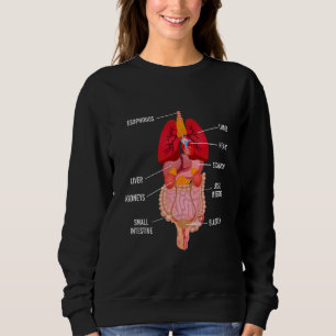 Kids Look Inside My Body Anatomy Body Organs Scien Sweatshirt