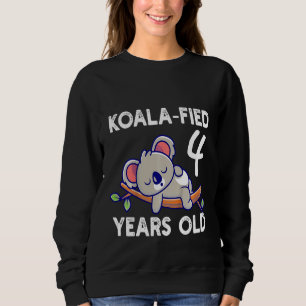 Kids Lovely Kids 4th Birthday Cute Koala Pun 4th Sweatshirt