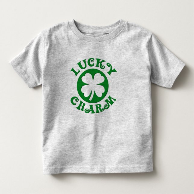 Kid's Lucky Charm T-Shirt, Irish, St. Patricks Day Toddler T-Shirt (Front)