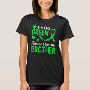Kids Lymphoma Matching  I Wear Green For My Brothe T-Shirt