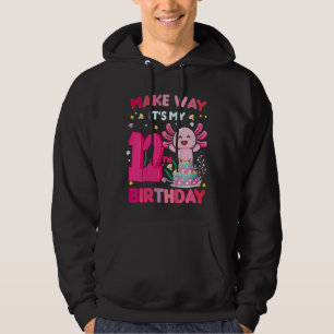 Kids Make Way It's My 12th Birthday Cute Axolotl B Hoodie