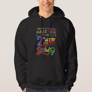 Kids Make Way It's My 2nd Birthday Train Birthday Hoodie