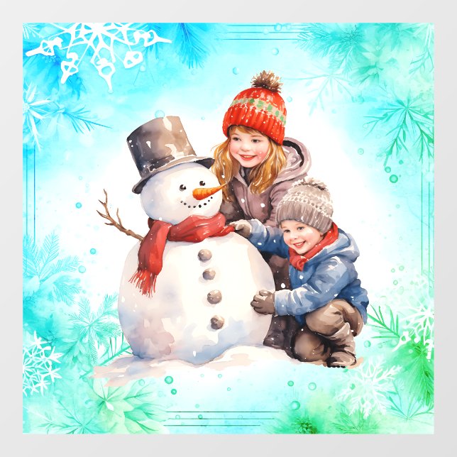 kids making a snowman (Sheet)