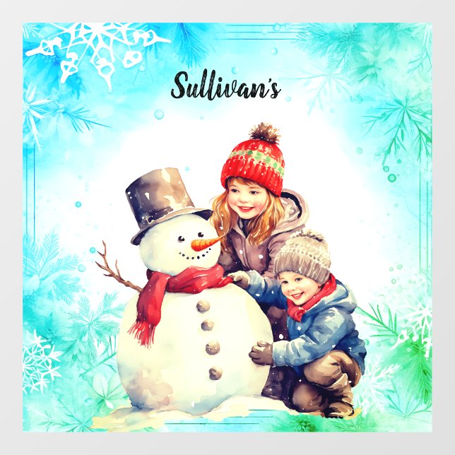kids making a snowman (Sheet)