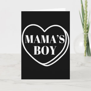Kids Mamas Boy Toddler Heart Valentines Day Baby F Card