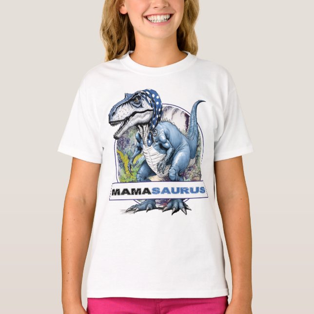 Kid's Mamasaurus Dinosaur T-shirt (Front)