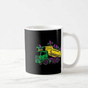 Kids Mardi Gras Dump Truck Cute Construction Boys Coffee Mug