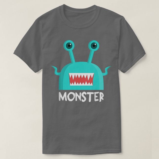 Kids Matching Dad and Son  I Created a Monster Set T-Shirt (Design Front)