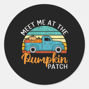 Kids Meet Me At The Pumpkin Patch Toddler Youth Th Classic Round Sticker