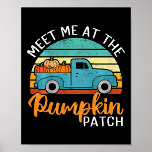 Kids Meet Me At The Pumpkin Patch Toddler Youth Th Poster