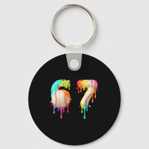 Kids Meme 67 Number Six 6 Seven 7 Ice Cream Drips Key Ring