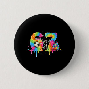 Kids Meme 67 Six 6 Seven 7 Ice Cream Drips Soccer Cm Round Badge