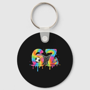 Kids Meme 67 Six 6 Seven 7 Ice Cream Drips Soccer  Key Ring