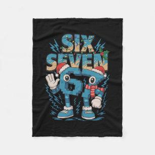 Kids Meme 67 Six Seven 6 7 Italian Brainrot Christ Fleece Blanket