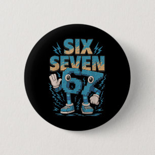 Kids Meme 67 Six Seven 6 7 Italian Brainrot  Cm Round Badge