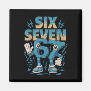 Kids Meme 67 Six Seven 6 7 Italian Brainrot  Magnet