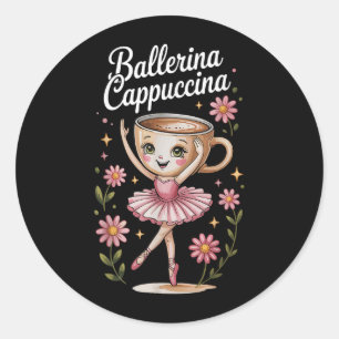 Kids Meme Italian Brainrot Ballerina Cappuccina T- Classic Round Sticker