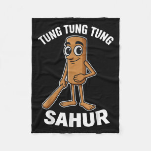Kids Meme Italian Brainrot Tung Tung Tung Sahur T- Fleece Blanket