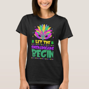 Kids Men Women Let The Shenanigans begin mardi Gra T-Shirt