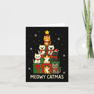 Kids Men Women Meowy Catmas Funny Christmas Cats C Card