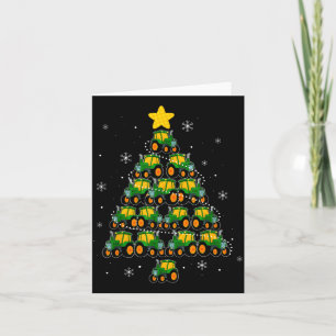 Kids Men Women Tractor Christmas Tree Farmer Xmas Card