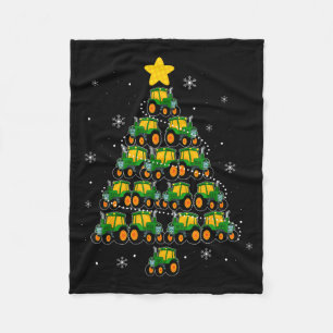 Kids Men Women Tractor Christmas Tree Farmer Xmas  Fleece Blanket