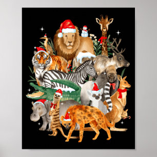 Kids Men Women Zoo Day Wildlife Animal Lovers Chri Poster