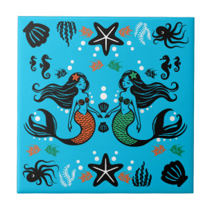 Kids Mermaid Beach Tile
