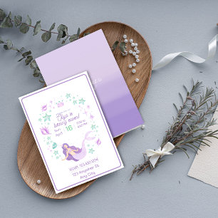 Kids Mermaid Birthday Splash Invitation