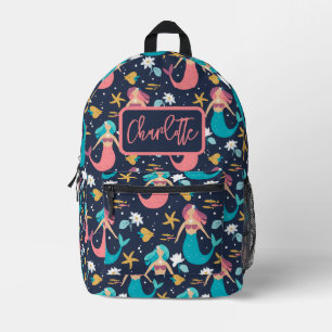 Kids Mermaid Monogrammed Backpack