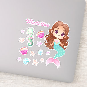 Kid's Mermaid Personalized set Sticker