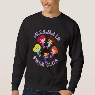 Kids Mermaid Swim Club Mermaid Tween Girl Kids Chi Sweatshirt