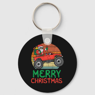 Kids Merry Christmas Santa Monster Truck Xmas Pj T Key Ring
