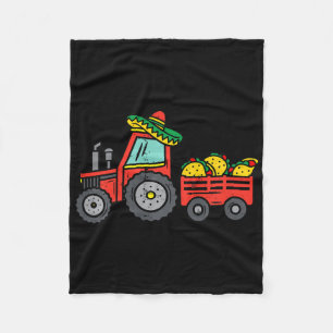 Kids Mexican Truck Tacos Boys Cinco De Mayo Fiesta Fleece Blanket