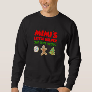 Kids Mimi's Little Helper Christmas Cookie Baking Sweatshirt