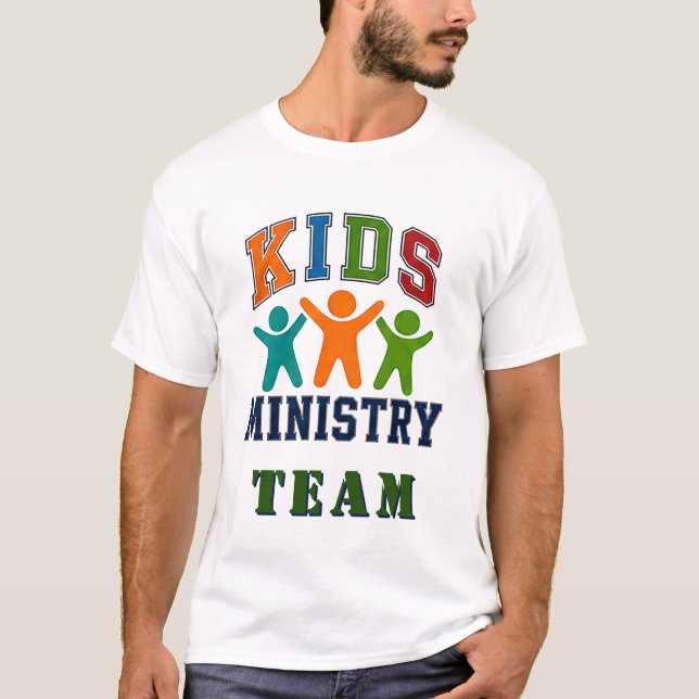 🧸 Kids Ministry Team Typography 👕 T-Shirt (Front)